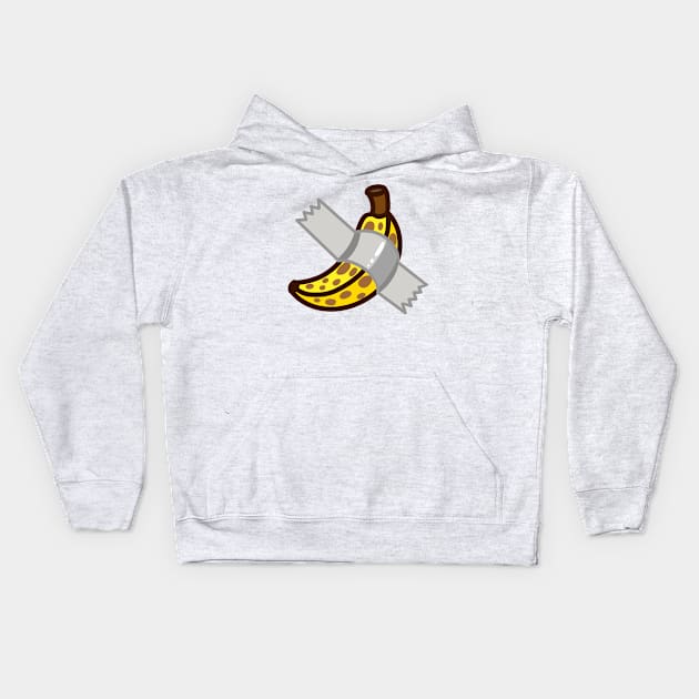 Miami art faire banana duct tape madness Kids Hoodie by sianelliot